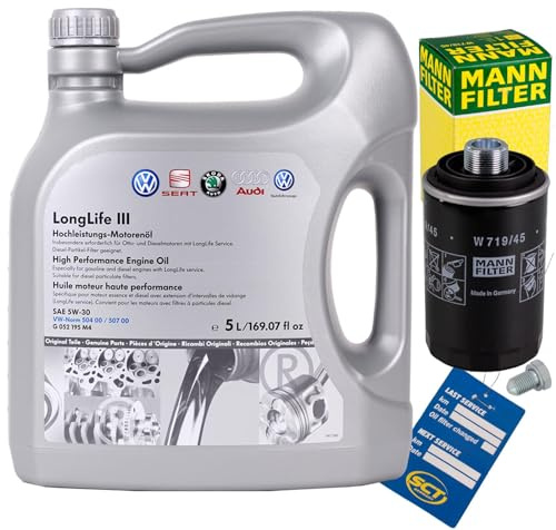 Ölfilter Metallfilter + 5L LL3 für Öl Passat C3 Golf 5 A3 8P A5 8F TT