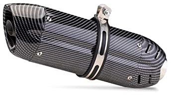 TUHBCX Motorräder Auspuffanlage Universal 51 MM Motorrad Auspuff Rohr Flucht Für Kawasaki Er6n Sv650 Für Crf 230 Z800 R1 Cb650f Cb1000r Cbr250r Schalldämpfer(11 Star Yellow)