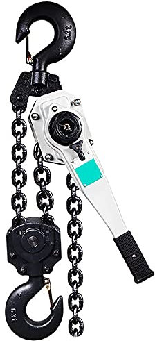 BDKSEXBF Mini-Handkettenzüge, Handhebelzug, Handkettenzug, Flaschenzug mit ergonomischem Windengriff, Zugwerkzeug für Flaschenzughaken, 1,6 t, 1,5 m