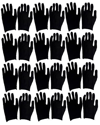 CHILDWEET 12paare Schwarze Baumwollhandschuhe Arbeitshandschuhe Bequeme Sicherheitshandschuhe Arbeitsschutzhandschuhe Für Hand Schützen Leicht Zu Tragen