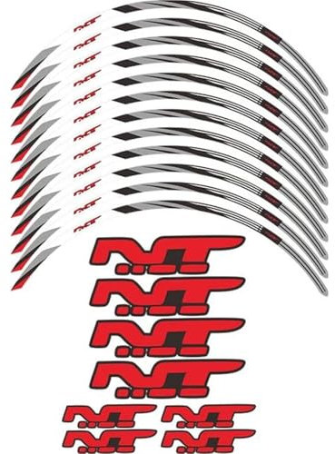 KCBHSH Reflektierender Motorradfelgenaufkleber Für H&onda NT1100 NT 1100 2022 2023 Streifenaufkleber Abziehbilder Felgenstreifenband Komplettes Set mit Felgenaufklebern(Farbe 4)