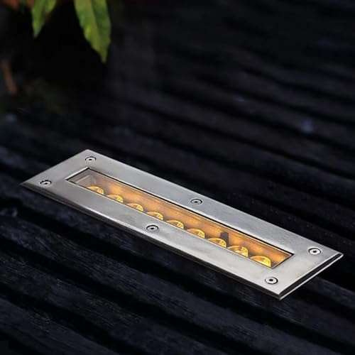 ZOCWJK Underground Light - Led Spot Lights, AC 85-265V Ultra-Thin Recessed Patio Floor Light, Ip67 Waterproof Landscape Lights, for Outdoor, Sidewalk, Garden, Bridge, (Warm White-18w