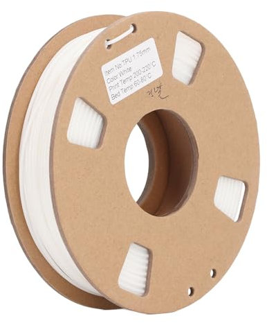 1,75 Mm TPU-3D-Drucker-Filament, weiß, Flexibel, Härte 95 A, Hohe Genauigkeit für Schuhsohlen, Uhrenarmbänder, Mechanisches Aufwickeln, Geruchsarm und Geringe Verformung