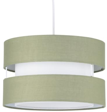 Sage Green Ceiling Light Shade, Easy Fit Pendant Diameter 26cm