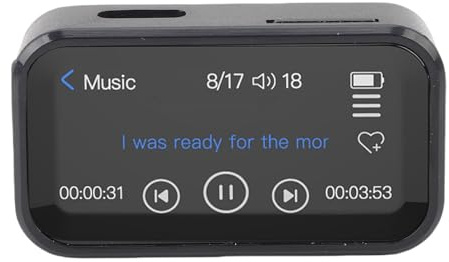 MENDUNER BT MP3 Player Portable Back Clip, 1.47in Full Touchscreen Bluetooth Hifi Music Player, Portable Kids AudioBook MP3 per Music Commuiting Workouts Study