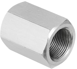 PATIKIL Dadi Di Accoppiamento Esagonali In Acciaio Inossidabile 304 M16 x Passo 1, Lunghezza 30mm / 1.2 Filettatura Completa Connettore Barra Filettata Elementi Di Fissaggio Tonargento