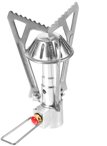 UPKOCH Réchaud de Camping Acier Inoxydable Étanche et Sécurisé Mini Cuisinière Portable pour Pique et Randonnée
