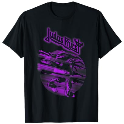 Judas Priest Fire Power Circle Purple T-Shirt