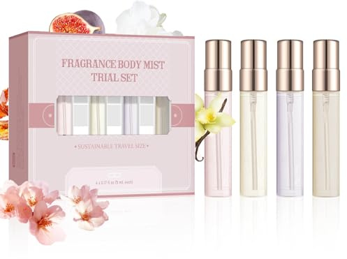 Coffret Parfum Femme,4PC parfum pheromone pour femme,Parfum pour cheveux longue tenue pour femme, brume florale légère et non grasse, spray d’oreiller pour le corps, fraîcheur toute la journée