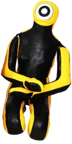 Oshhni Manichino da Wrestling, manichino da Judo, Attrezzatura per Allenamento con Sacco da Boxe da Wrestling Vuoto, Nero Giallo