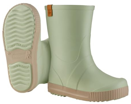 DUNLOP Puddle Jumper – Stivali da pioggia impermeabili per bambini e bambine – Leggeri in gomma, facili da indossare e togliere – Con dettagli riflettenti – Taglie 25–35