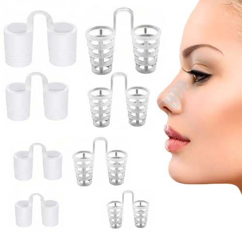 8 Pcs Dilatateur Nasal, Anti Ronflement Efficace Puissant, Dispositifs Anti-Ronflement Pour Améliorer la Respiration, Pince Nez Réutilisable Avec Quatre Tailles Différentes