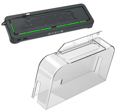 De refroidissement de console avec couvercle transparent de ventilateur à trois vitesses Accent éclairé pour salle de jeux Bureau Console Zone de stockage Utilisation de jeu du