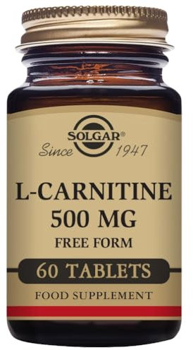 Solgar 500 mg L-Carnitine Tablets - Pack of 60 - Metabolism Support - Helps Transport Fatty Acids - Vegan, Gluten Free and Kosher
