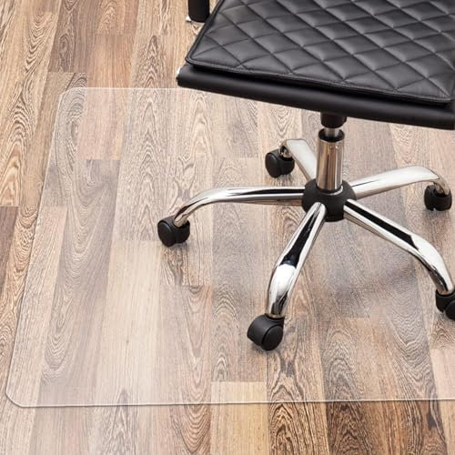 Floordirekt PRO - Bürostuhl Unterlage - transparente Bodenschutzmatte für Hartböden - Bodenmatte, Bodenschutz, Unterlegmatte (114 x 130 cm)