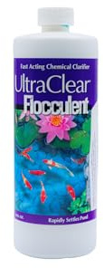 UltraClear Flocculant 32oz – Fast-Acting Pond Water Chemical Clarifier – Binds Fine Particles, Clears Cloudy Water – Safe for Fish & Plants When Used as Directed