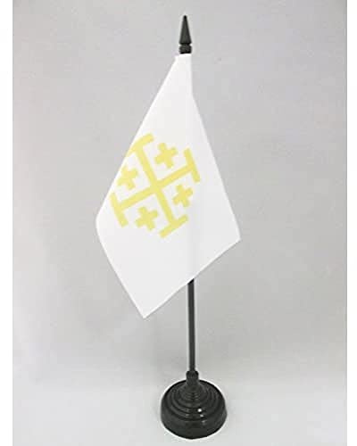 AZ FLAG bordsflagga kungen Jerusalem 15 x 10 cm - liten kontorsflagga kristen 10 x 15 cm
