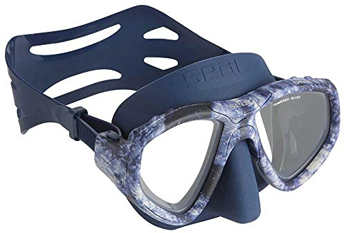 SEAC One MAKAIRA Maske Unisex Erwachsene, Blau Camouflage