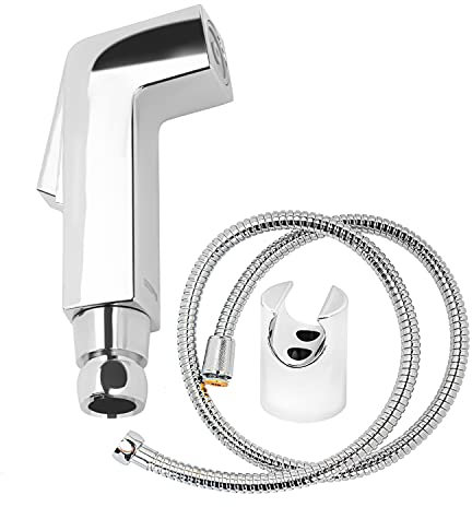 Geepas Hand Held Toilet Bidet Sprayer | Personal Hygiene Bathroom Shower Head Bidet Tap Spray, Shattaf Toilet Cleaning Faucet | Water Hose & Mounted Sprayer Holder Included, Douche Bidet Toilet Spray