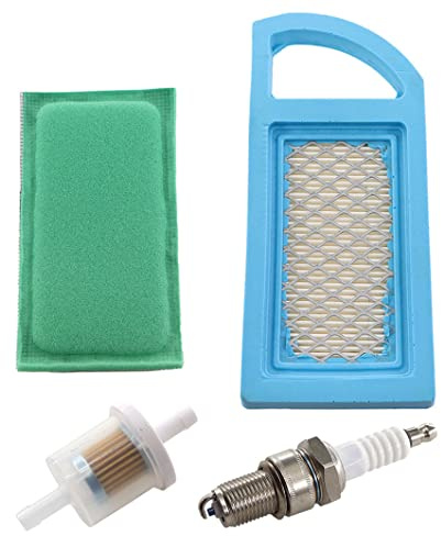 MCHNIC Luftfilter mit Vorfilter Zündkerze Benzinfilter für Briggs & Stratton 613022 650821 697152 697775 698413 797007 794421