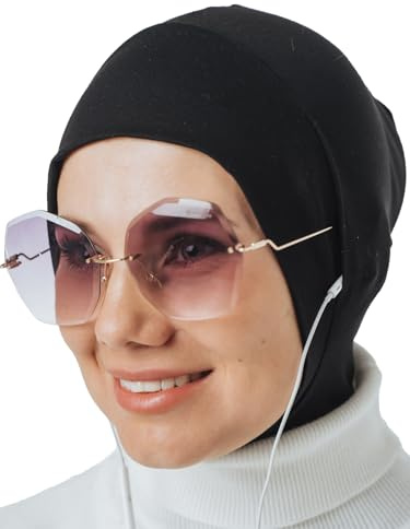 VeilWear Instant hijab for headphones and glasses, Sport head scarf, ready to wear muslim accessories for women