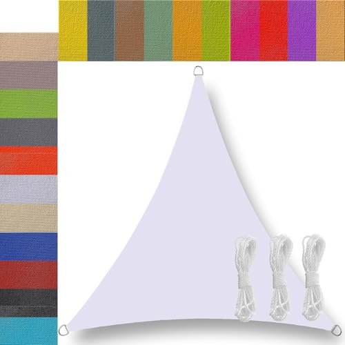 sun sails for garden waterproof white waterproof triangle 95% uv block breathable garden sails for outdoor garden yard patio pergola canopy 3.6x3.6x3.6m
