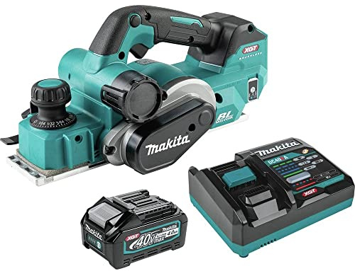 Makita GPK01M1 40 V max XGT Kit de rabot sans fil sans fil 8,6 cm, compatible AWS (4,0 Ah)