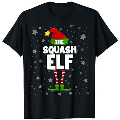 Squash Elf Gruppe Passende Familie Outfit Kostüm Weihnachten T-Shirt