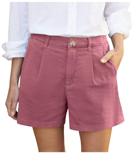 Short Baño Mujer de sarga elástica para mujer, pantalones cortos de mezclilla elásticos de verano, pantalones cortos chinos casuales, pantalones cortos de mezclilla de cintura alta Bañador Short Mujer