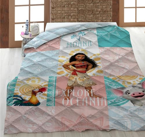 Aymax Bedruckte Steppdecke Vaiana, 140 x 200 cm, für Einzelbett, Polyester