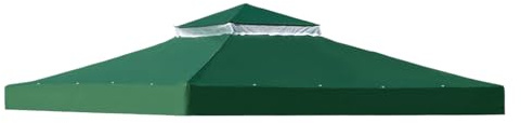 Copertura Per Gazebo,Telo Sostitutivo Per Tendone Da Giardino | 3x3M Impermeabile A Doppio Strato Per Terrazza Giardino Deck Esterno