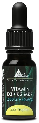 Vitamin D3 + K2 MK7 Dr. Michalzik, 1.000 I.E. + 40 MCG, 10 ml Tropfen