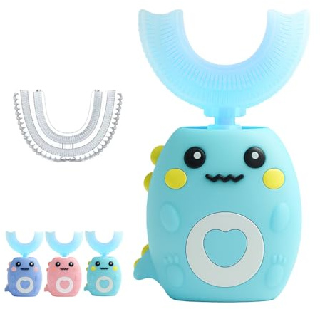 Toddler Toothbrush, Toddler U-Shaped 360º Ultrasonic Toothbrush, Wasserdichtes Design mit Led-Licht, Lange Akkulaufzeit, in Zwei Größen Erhältlich
