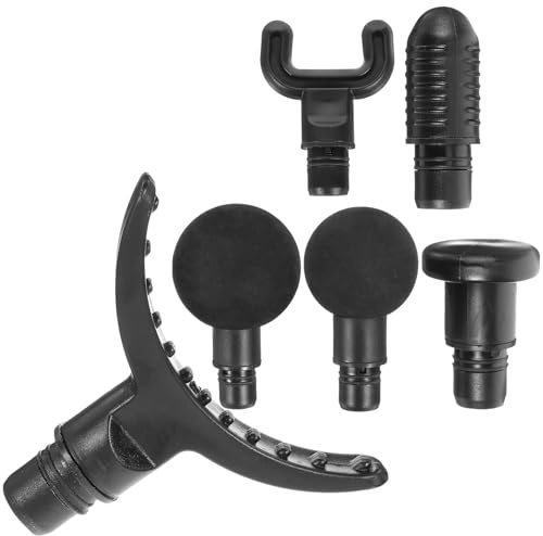 LOORGVEL Massagepistole Zubehör 6 Stück aus Abs für Körper Massagegerät mit Sportmassagegerät Aufsätzen zur Entspannung und Schneller Erholung bei Fitness und Sport