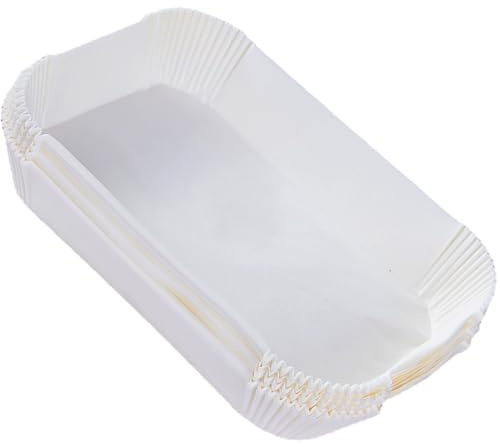 BESPORTBLE Lot de 50 Feuilles de Papier Sulfurisé Antiadhésif Rectangulaires Blanches Résistantes à la Chaleur L'Huile Spécialement Conçues pour Friteuse à Air Chaud Accessoires de