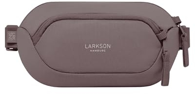 Larkson Bolso de Pecho Mujer y Hombre Marrón - Helge - Bolsa en Bandolera con Bloqueador RFID y Trabillas Antirrobo sobre la Cremallera - Acolchado de Malla - Repelente al Agua