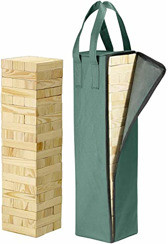 Philos 3310 - Party Wackelturm 60 cm hoch, mit 60 Spielsteinen und Tragetasche