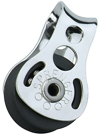 Micro XS Block (Umlenkrolle) Kugellager 6 mm - 1 Rolle, durchgehender Bügel