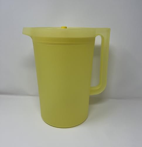 Vintage Tupperware Krug mit Drucktaste, 3,8 l, Gelb