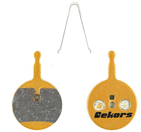 Gekors Metallic Bicycle Disc Brake Pads for Avid BB5;Jetson Bolt BR35,1 Pair with a Spring, Golden