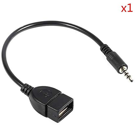 superior ZRL® Convertidor Adaptador Cable de 3.5mm Macho Audio AUX Jack a USB 2.0 Tipo a OTG Hembra para Reproducir música en Coche (20cm)