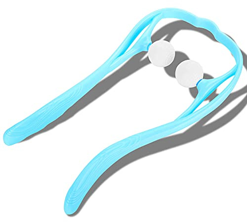Nacken Massagegerät, Roller Ball Selbstmassage Werkzeug, Manuelle Selbstmassage Triggerpunkte Massagegerät Schulter Nacken Rückenschmerzen Entlasten Massagegerät(Blau)