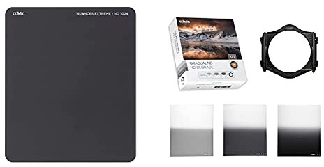 Cokin P-Series (M) Nuances Extreme ND1024 10-Stop Square Filter & WP-H3H0-25 P Series Gradual ND Filter Kit with Holder, grey
