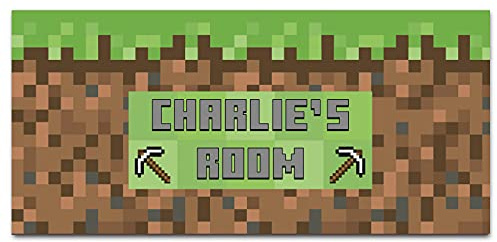 Personalised Name Bedroom Door Sign- Game Themed- Ideal for Gifting- 190 x 190mm