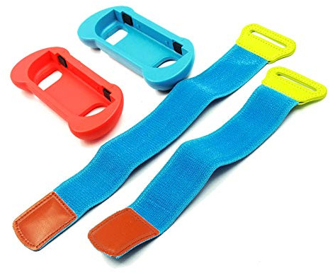 N+B 2PCS/Set Handschlaufe kompatibel für Switch NS Controller, 2-in-1 Handgelenkschlaufen Griffband Handschlaufen kompatibel für Just Dance Game Armband Elastisches Handband für Kinder Erwachsene