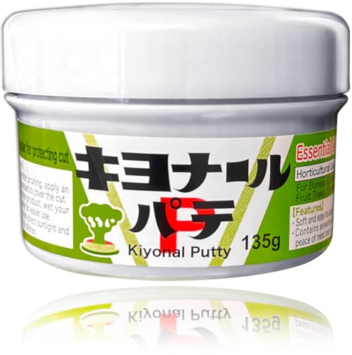Kiyonal Bonsai Cut Paste 135g (Putty Type), Tree Pruning Sealer for Bonsai, Gardening, Grafting, Made in Japan, Gray