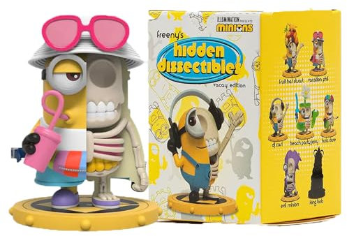 Mighty Jaxx Freeny's Hidden Dissectibles Minions (Vacation Edition) | Blind Box Spielzeug Sammelfiguren | Eine Packung – enthält eine zufällige Figur, Gelb