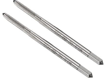 CoCud Rosca Fresado Machos, Métrico M2.5 Roscado H2, Alta Velocidad Acero Máquina 3 Rectas Flautas Tornillo Roscado Herramienta - (Aplicaciones: para Roscado Perforación Máquina), 2uds
