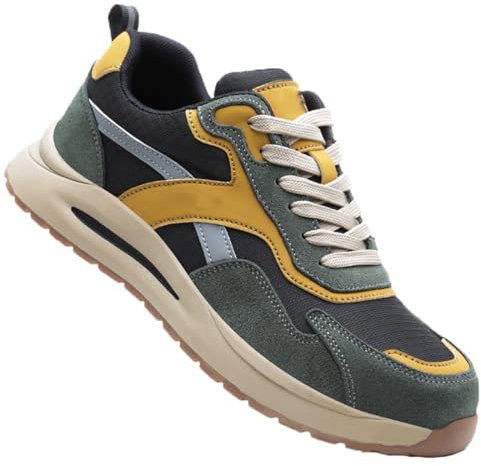 WaKsazlz Sicherheitsschuhe Herren Wasserdicht Arbeitsschuhe Sportlich Atmungsaktiv Stahlkappenschuhe rutschfest EU 36-46