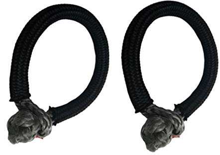 Winch Shackles Soft Shackles to Replace Conventional Metal Shackle for Sailing Climbing Camping and Recovery (2Pack 1/4*80mm)